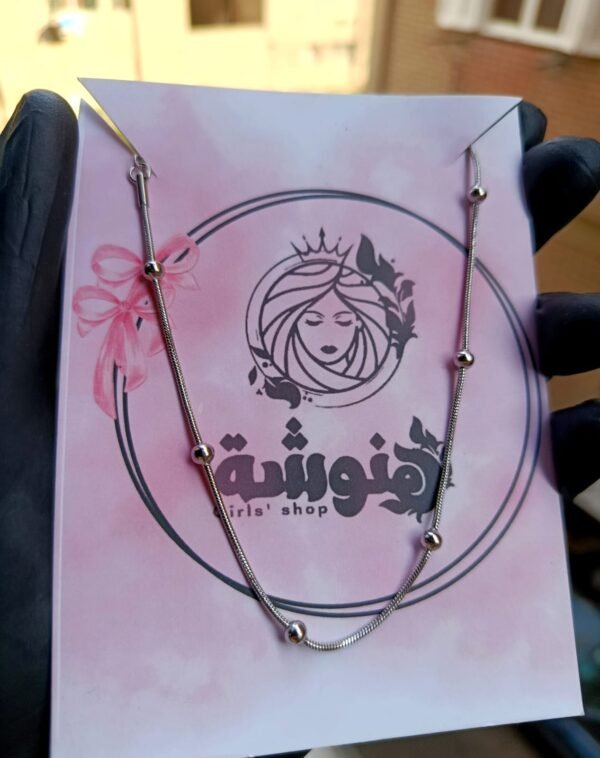 ⁦خلخال أستانلس حمصه سيلفر⁩ - الصورة ⁦2⁩